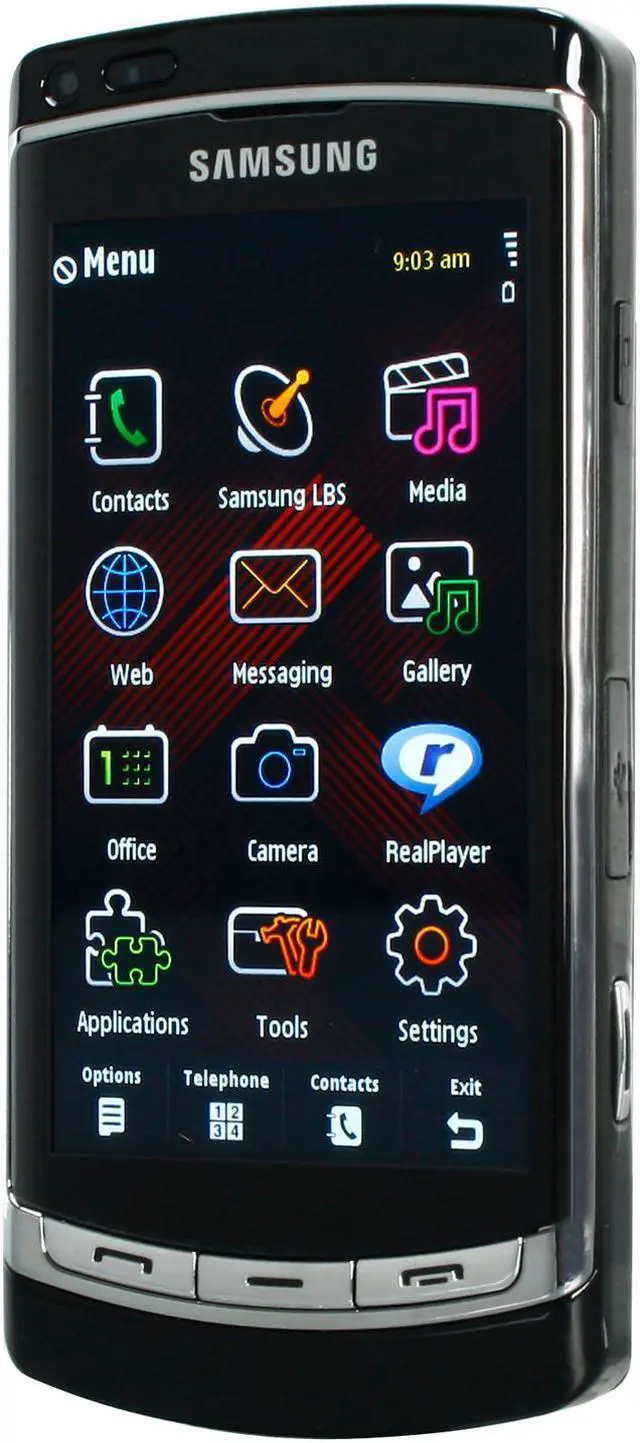 Alt view image 2 of 8 - Samsung Omnia HD Black Unlocked GSM Smart Phone with Wi-Fi / GPS / 8GB Internal Memory (i8910)