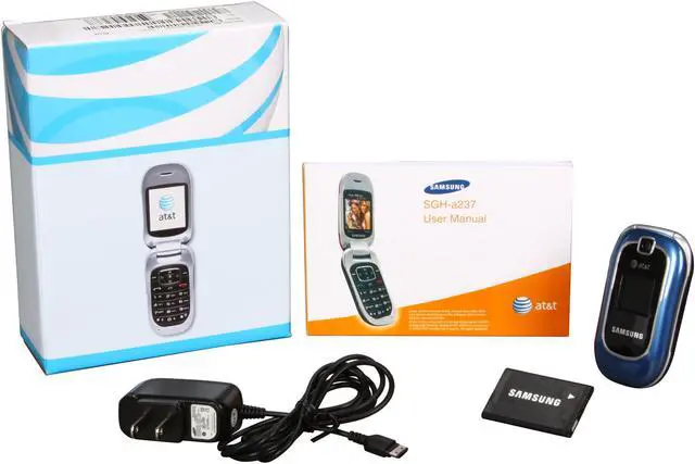 Alt view image 8 of 8 - Samsung SGH-A237 blue unlocked GSM flip phone with 5 hour talk time