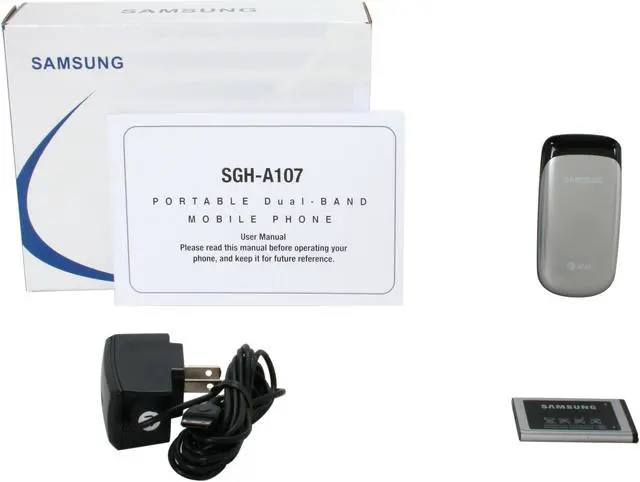 Alt view image 8 of 8 - Samsung A107 Silver Unlocked GSM Flip Phone w/ 10days Stand By Time (SGH-A107)