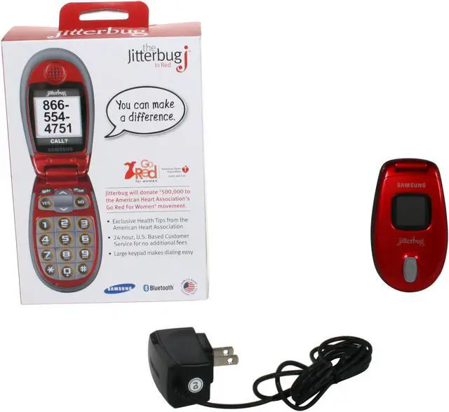 Alt view image 7 of 7 - Samsung Jitterbug J SPH-A310 Cell Phone 2.1" Red