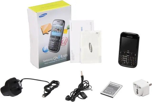 Alt view image 6 of 6 - Samsung Black Unlocked Cell Phone w/ Bluetooth v2.1 / Full QWERTY Keyboard (S3350)