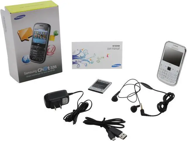 Alt view image 8 of 8 - Samsung Ch@t GT-S3350 Unlocked Cell Phone 2.4" White