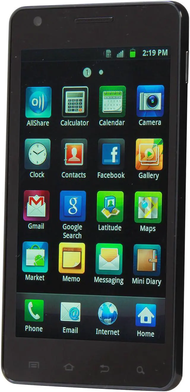 Alt view image 2 of 8 - Samsung Infuse 4G Caviar Black Unlocked Cell Phone w/ Android OS / 4.5" Super AMOLED Plus Screen (SGH-I997)