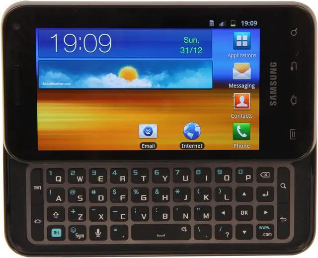 Alt view image 3 of 10 - Samsung Galaxy S Glide SGH-I927 Unlocked Cell Phone w/ QWERTY Keyboard / 4.0" Super AMOLED Touchscreen 4.0" Black