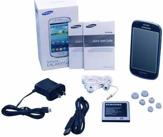 Alt view image 8 of 8 - Samsung Galaxy S3 mini GT-i8190L/GT-i8190 3G 8GB Unlocked Cell Phone 4.0" Metallic Blue / Pebble Blue