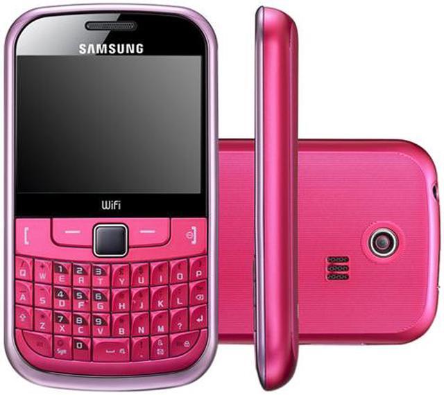 Alt view image 5 of 5 - Samsung Ch@t S3350 Wi-Fi QWERTY Keyboard 2.0MP Camera Unlocked GSM Cell Phone 2.4" Pink