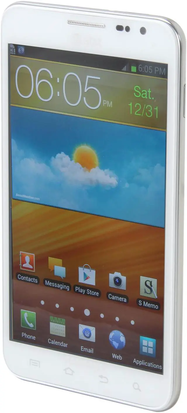 Alt view image 2 of 8 - Samsung Galaxy Note SGH-I717 4G LTE Unlocked Cell Phone 5.3" White 1GB RAM