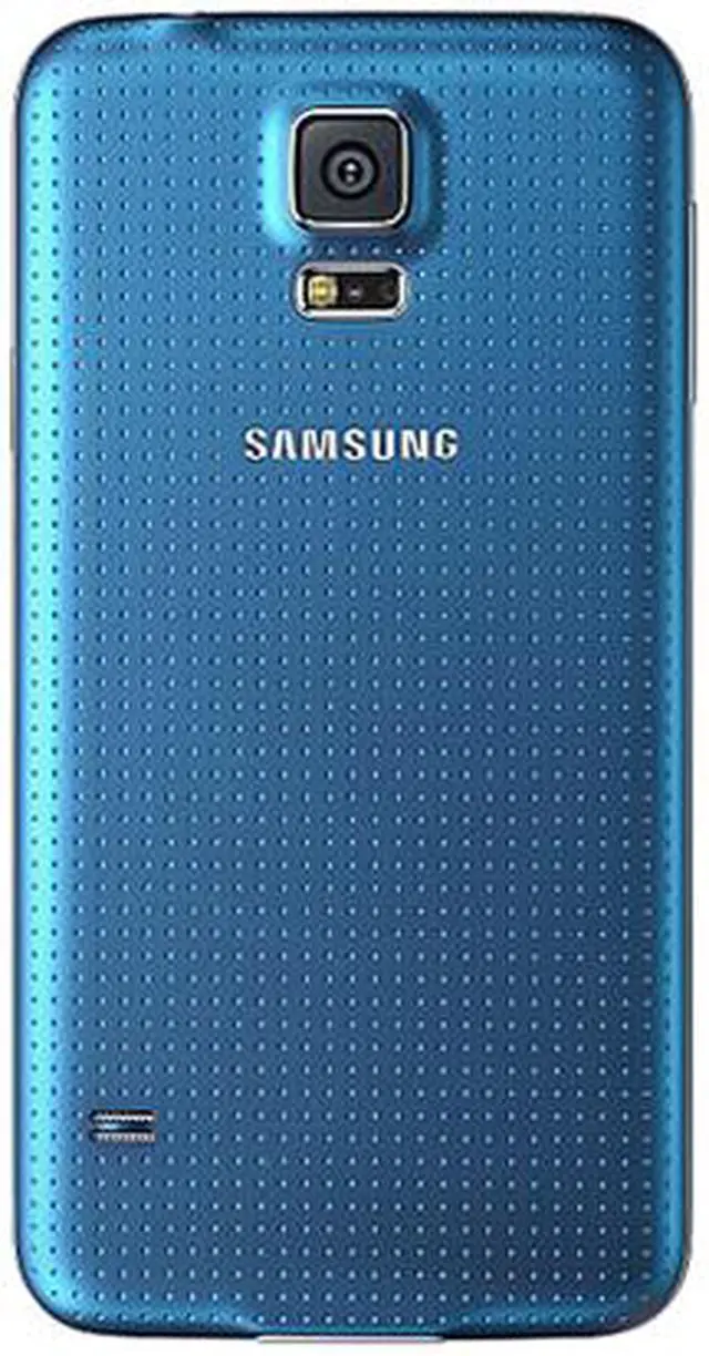 Alt view image 5 of 7 - Samsung Galaxy S5 Electric Blue 3G Quad-Core 2.5GHz 16 GB 2800 mAh Unlocked Smartphone