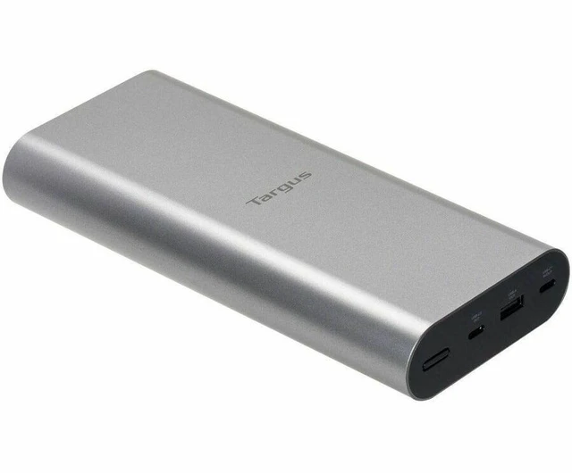 Alt view image 2 of 5 - Targus 140W USB-C Portable Power Bank - Lithium Ion (Li-Ion) - 24000 mAh - 140 W - USB Type-C Connector - 3x USB - Silver - APB081GLZ