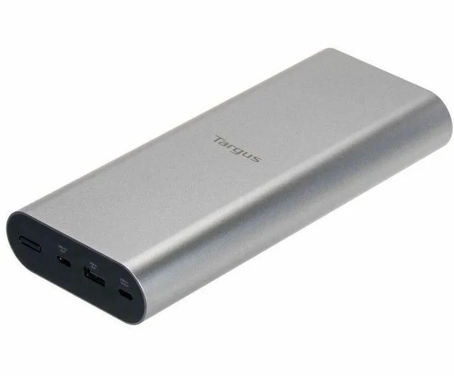Alt view image 3 of 5 - Targus 140W USB-C Portable Power Bank - Lithium Ion (Li-Ion) - 24000 mAh - 140 W - USB Type-C Connector - 3x USB - Silver - APB081GLZ