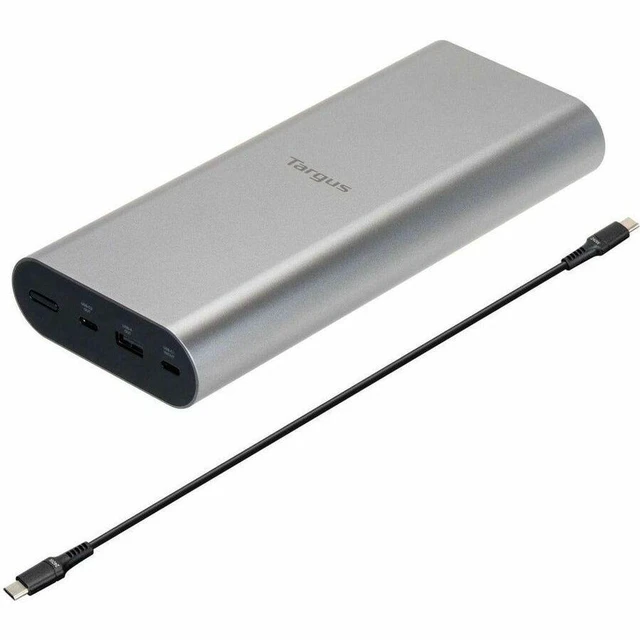 Alt view image 5 of 5 - Targus 140W USB-C Portable Power Bank - Lithium Ion (Li-Ion) - 24000 mAh - 140 W - USB Type-C Connector - 3x USB - Silver - APB081GLZ