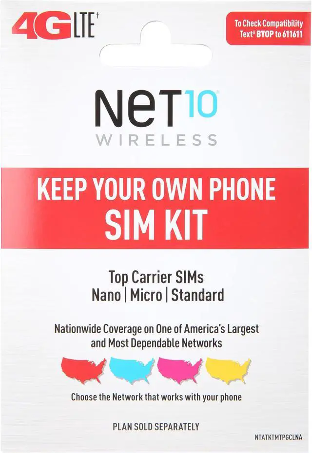Main image of Net10 Keep Your Own Phone 3-in-1 Prepaid SIM Kit