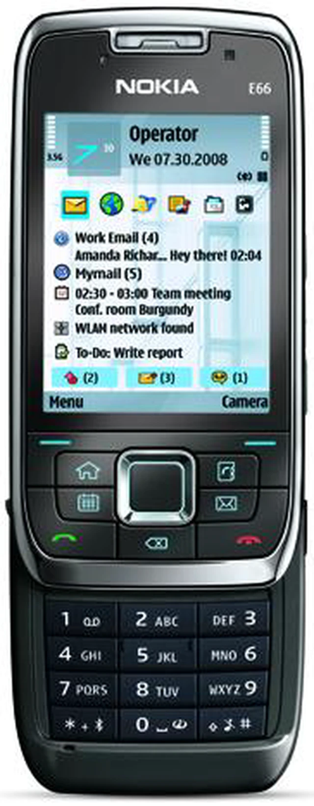 NOKIA E66 Gray Steel US Version Unlocked Cell Phone w/ 3.2MP Camera ...