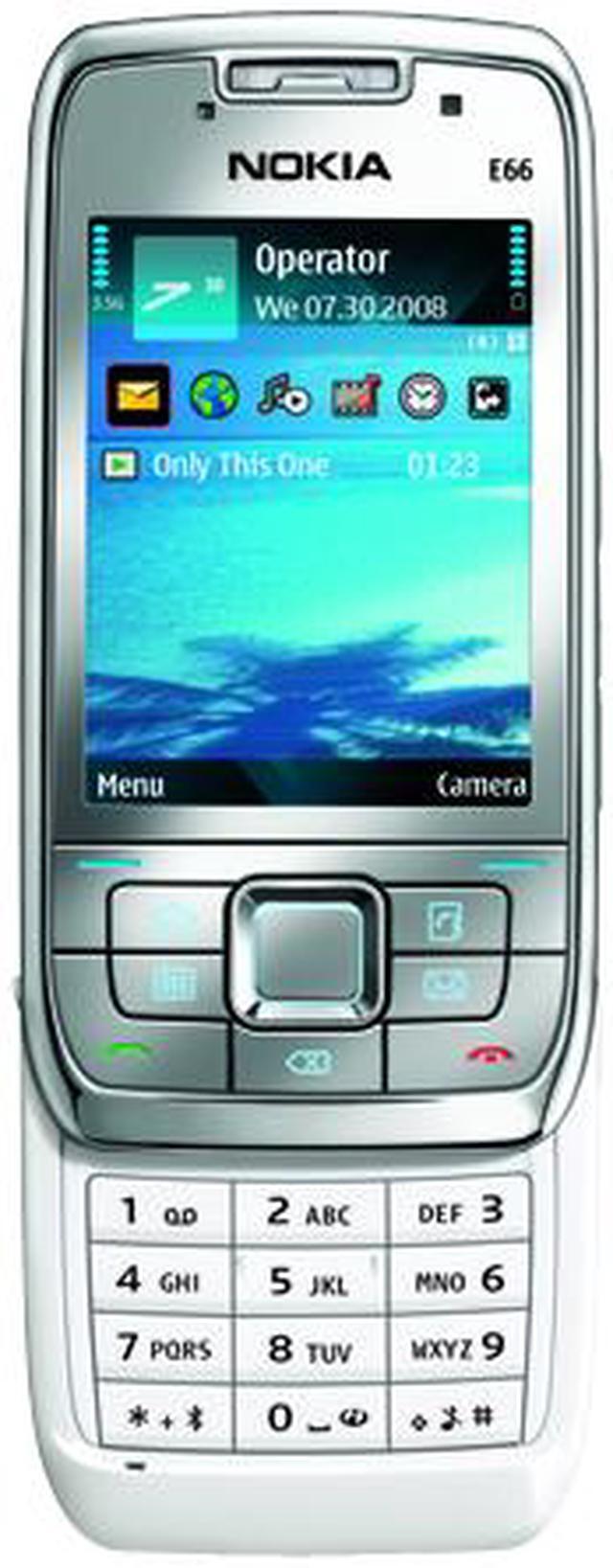 Alt view image 3 of 4 - Nokia E66 White 3G unlocked GSM Slider phone with 3.2MP Camera & Wi-Fi