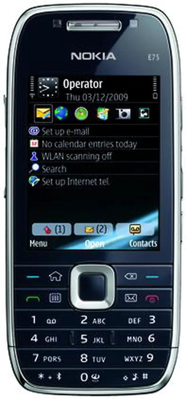 Main image of Nokia E75 Black 3G unlocked GSM Smart phone with Full Qwerty Keyboard
