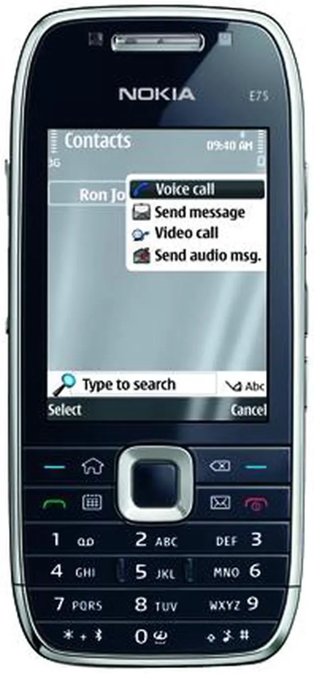 Alt view image 4 of 8 - Nokia E75 Black 3G unlocked GSM Smart phone with Full Qwerty Keyboard