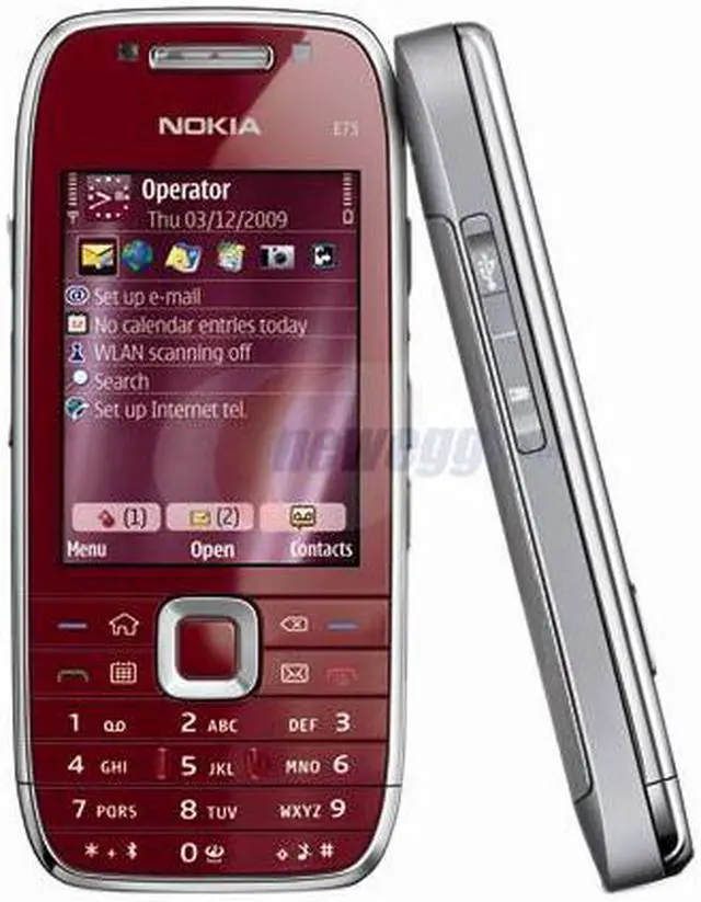 Alt view image 5 of 9 - Nokia E75 Ruby Red 3G unlocked GSM Smart phone with Full Qwerty Keyboard