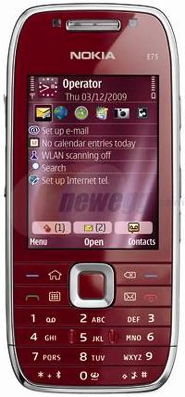 Main image of Nokia E75 Ruby Red 3G unlocked GSM Smart phone with Full Qwerty Keyboard