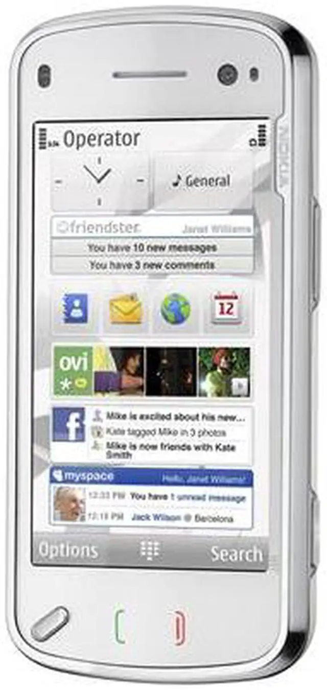 Alt view image 2 of 16 - Nokia N97 White 3G Unlocked GSM slider phone with 3.5" Touch Screen