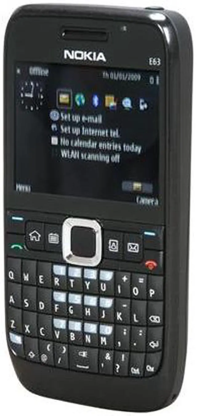 Alt view image 2 of 6 - Nokia E63 Unlocked GSM Smart Phone with Free BH105 Bluetooth Headset 2.36" Black