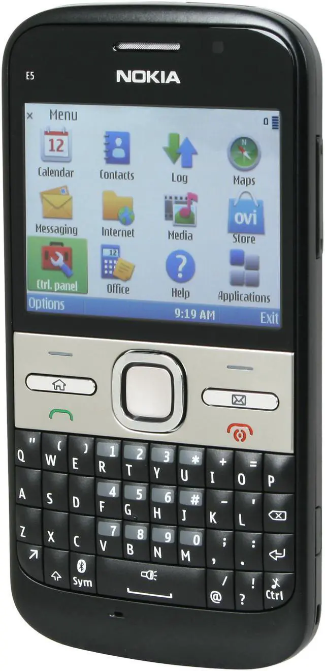 Alt view image 2 of 7 - Nokia E5 Unlocked GSM Smart Phone w/ 5MP Camera / GPS / Wi-Fi 2.36" Black