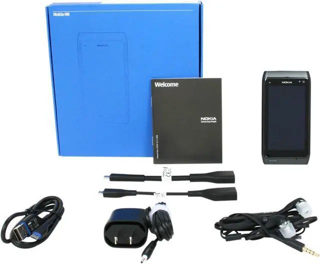 Alt view image 8 of 8 - Nokia N8 Unlocked GSM Smart Phone w/ 12MP Camera / 3.5" AMOLED Touch Screen / GPS / Wi-Fi 3.5" Gray