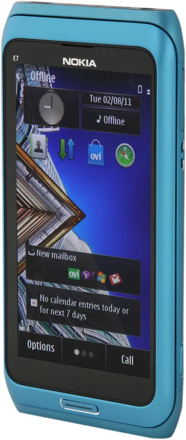 Alt view image 2 of 8 - Nokia E7 16GB Unlocked GSM Smart Phone w/ 8MP Camera 4.0" Blue