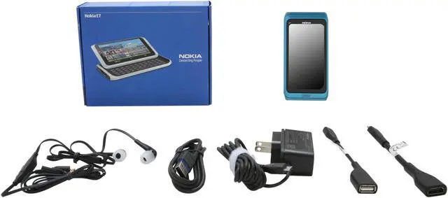 Alt view image 8 of 8 - Nokia E7 16GB Unlocked GSM Smart Phone w/ 8MP Camera 4.0" Blue