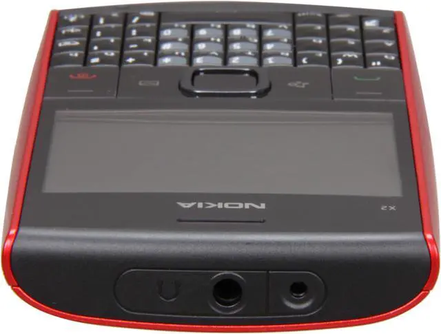 Alt view image 6 of 7 - Nokia  Black/Red Unlocked GSM Bar Phone with Full QWERTY Keyboard / Bluetooth v2.1 (X2-01)