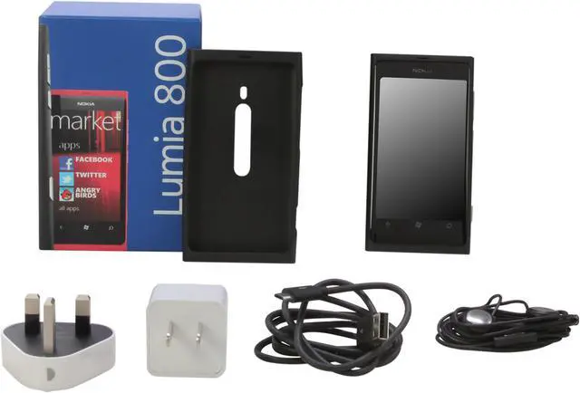 Alt view image 9 of 9 - Nokia Lumia 800 16GB Unlocked GSM Windows Smart Phone w/ Windows Phone 7.5 Mango / 8 MP Camera 3.7" Black