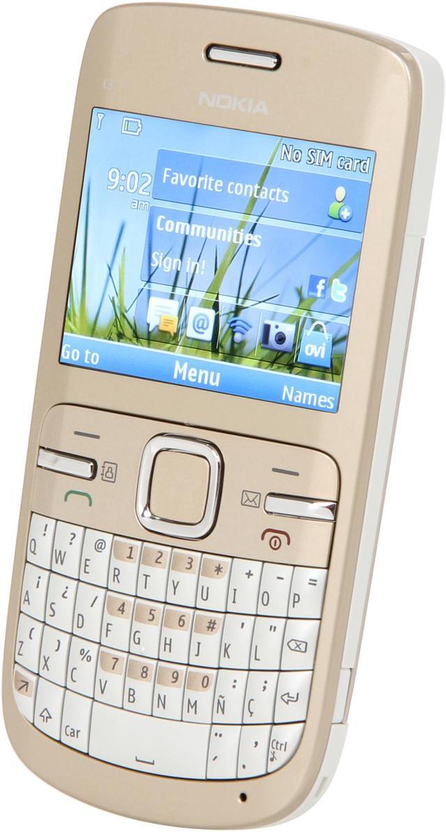 Alt view image 2 of 7 - Nokia C3-00 Gold Unlocked GSM Smart Phone w/ Full QWERTY Keyboard / Wi-Fi (C3-00)
