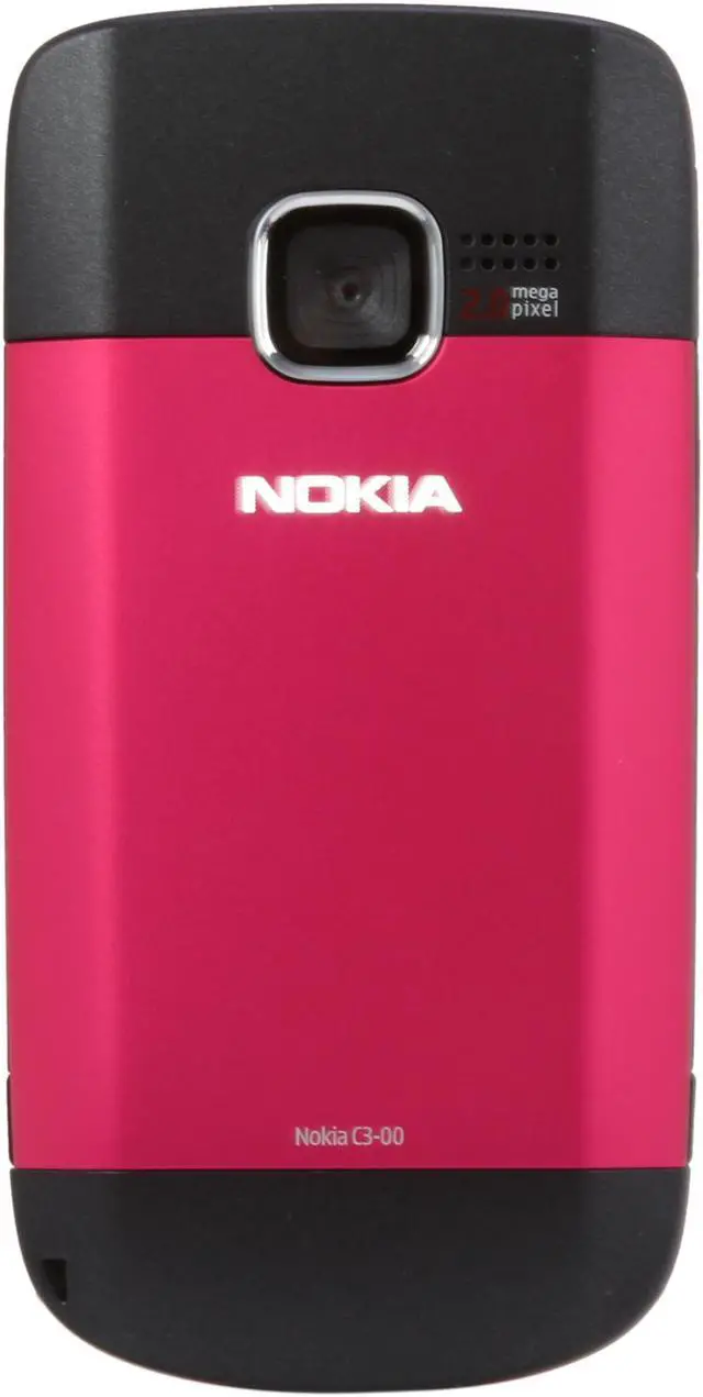 Alt view image 4 of 7 - Nokia C3-00 Pink Unlocked GSM Smart Phone w/ Full QWERTY Keyboard / Wi-Fi (C3-00)