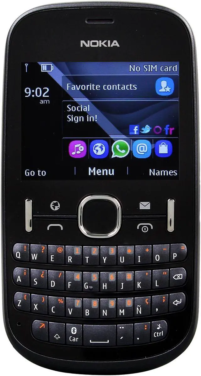Main image of Nokia Asha 201 Unlocked GSM QWERTY Phone with Bluetooth / 2 MP Camera / 2.4" Display 2.4" Graphite/Black
