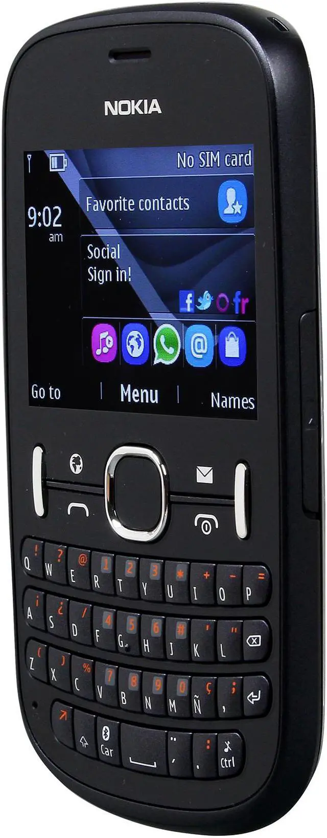 Alt view image 2 of 7 - Nokia Asha 201 Unlocked GSM QWERTY Phone with Bluetooth / 2 MP Camera / 2.4" Display 2.4" Graphite/Black