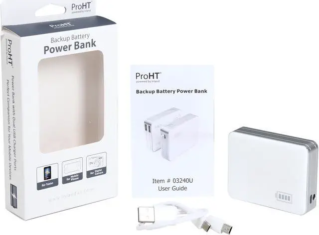 Alt view image 7 of 7 - Inland White 5200 mAh Backup Battery Power Bank 03240