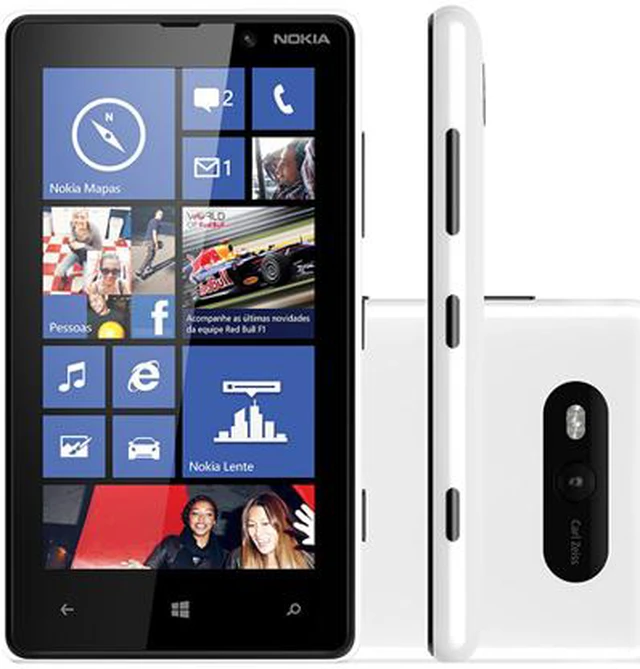 Alt view image 3 of 3 - Nokia Lumia 820 RM-824 Unlocked GSM 4G LTE Windows 8 OS Cell Phone 4.3" White