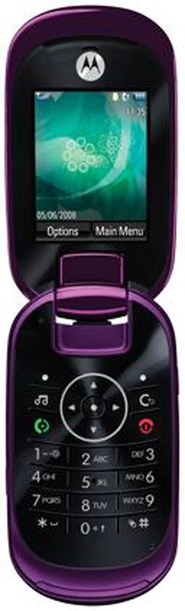 Alt view image 2 of 16 - Motorola U9 Purple unlocked GSM cell phone with 7 hours talk time - OEM