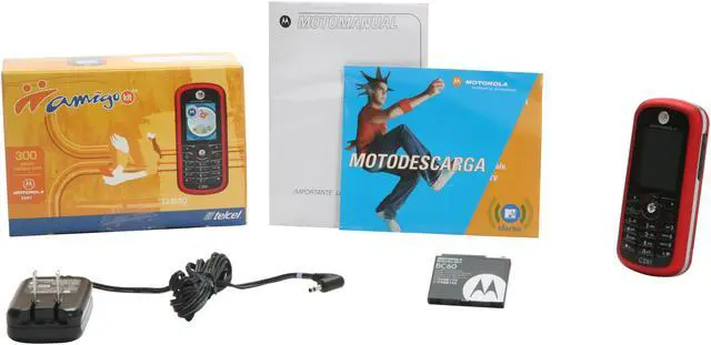 Alt view image 5 of 5 - Motorola C261 red unlocked GSM bar phone with speakerphone