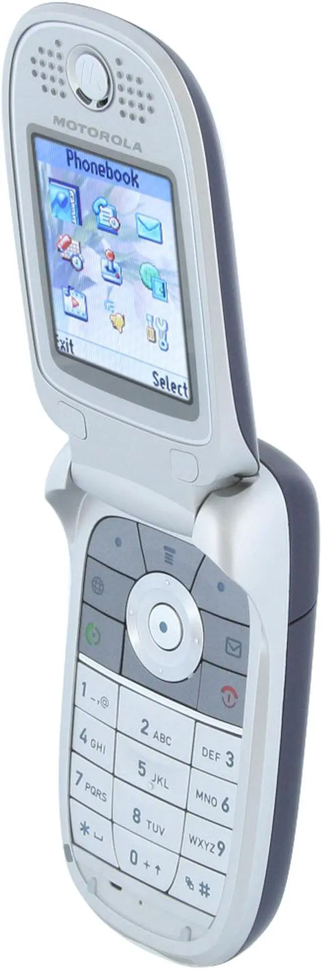 Alt view image 2 of 10 - Motorola V195 Blue Unlocked GSM flip phone with Bluetooth - OEM