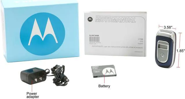 Alt view image 10 of 10 - Motorola V195 Blue Unlocked GSM flip phone with Bluetooth - OEM