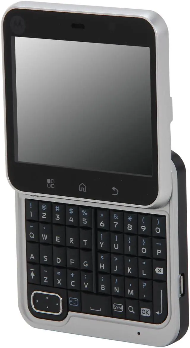 Alt view image 8 of 10 - Motorola Flipout MB511 Unlocked GSM Smart Phone with Android 2.1 2.8" Black/White