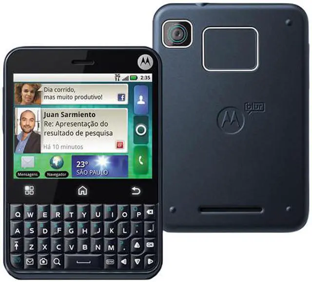 Alt view image 2 of 2 - Motorola CHARM Dark Sapphire 3G Unlocked GSM Phone w/ Android 2.1 / 3.2 MP Camera / Wi-Fi (MB502)