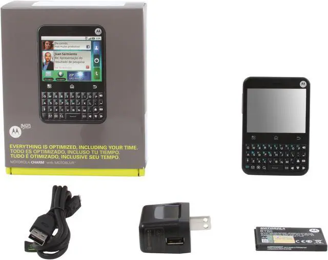 Alt view image 8 of 8 - Motorola CHARM MB502 Blue 3G Unlocked GSM Phone w/ Android 2.1 / 3 MP Camera / Wi-Fi (MB502)