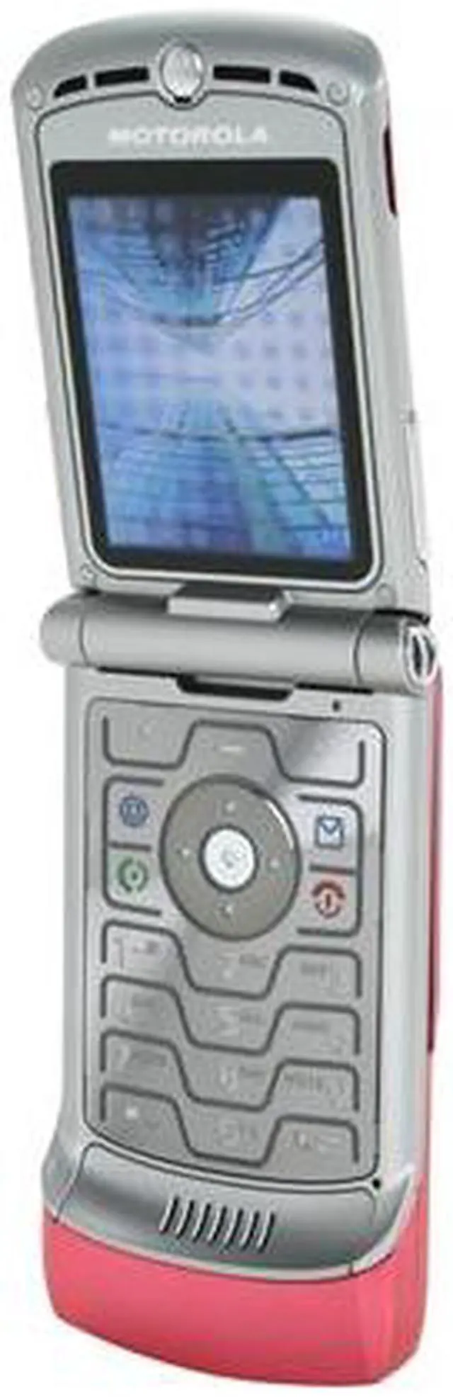 Alt view image 2 of 7 - Motorola RAZA Pink Unlocked Cell Phone with No Manufacturer Warranty w/ Bluetooth v1.2 / 0.3 MP Camera (V3) - OEM