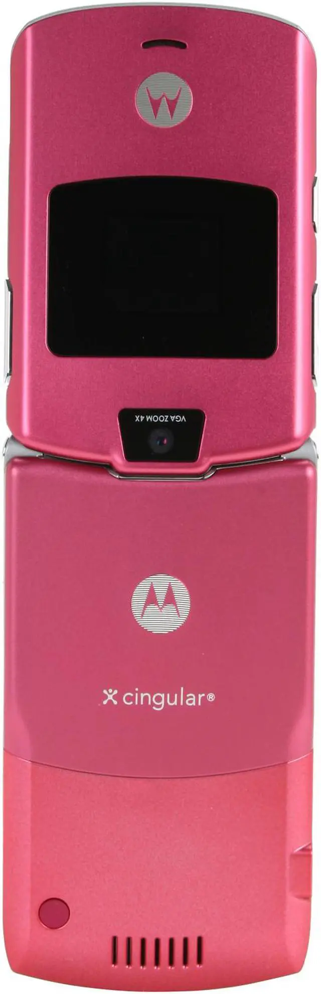 Alt view image 4 of 7 - Motorola RAZA Pink Unlocked Cell Phone with No Manufacturer Warranty w/ Bluetooth v1.2 / 0.3 MP Camera (V3) - OEM