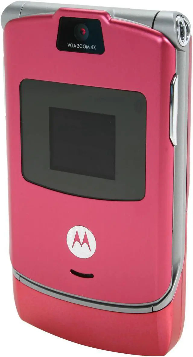 Alt view image 6 of 7 - Motorola RAZA Pink Unlocked Cell Phone with No Manufacturer Warranty w/ Bluetooth v1.2 / 0.3 MP Camera (V3) - OEM