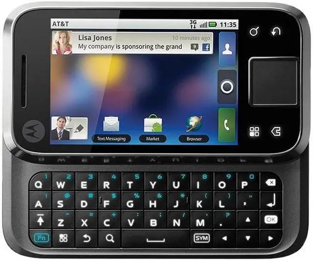 Main image of Motorola FLIPSIDE MB508 Touch Screen QWERTY Keyboard 3.2 MP Camera Unlocked GSM Cell Phone 3.1" Black