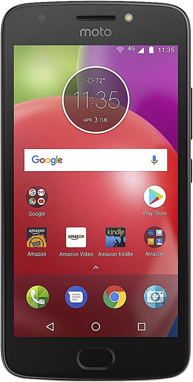 Main image of Motorola Moto E4 (4th Gen) Unlocked Cell Phone (5", 16GB Storage 2GB RAM) Black