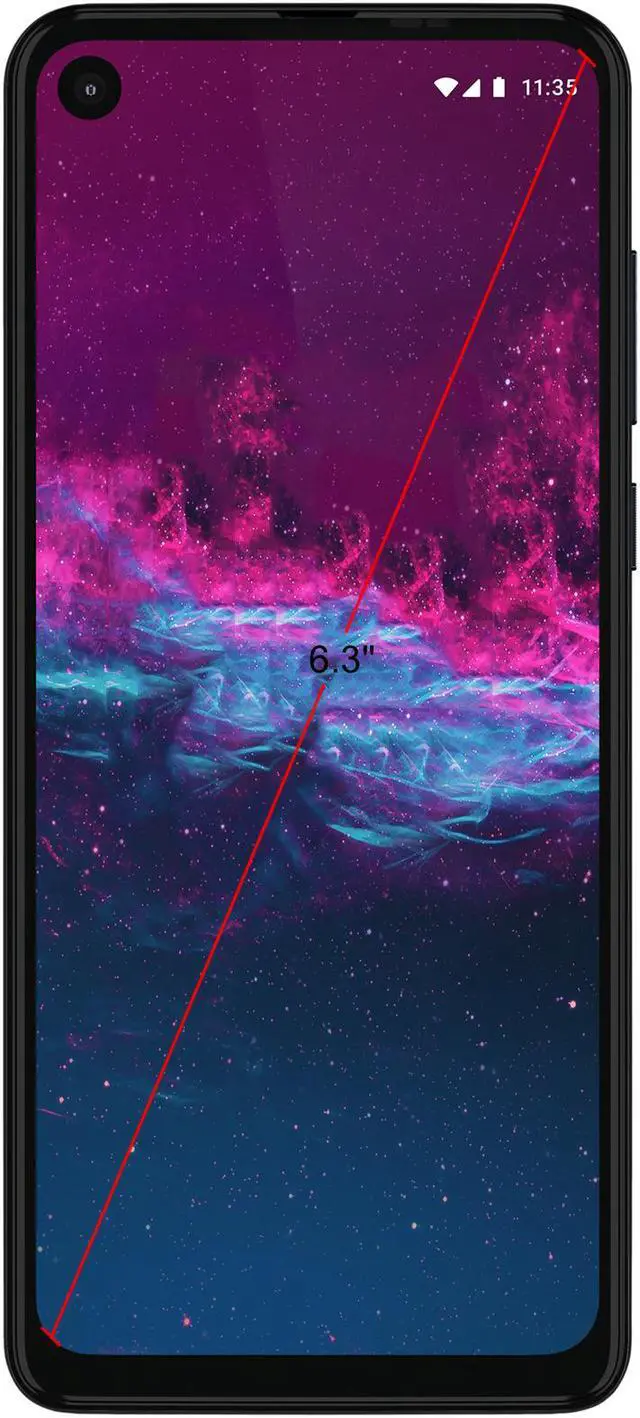 Alt view image 2 of 2 - Motorola One Action - Unlocked Smartphone - Global Version - 128GB - Denim Blue (US Warranty)