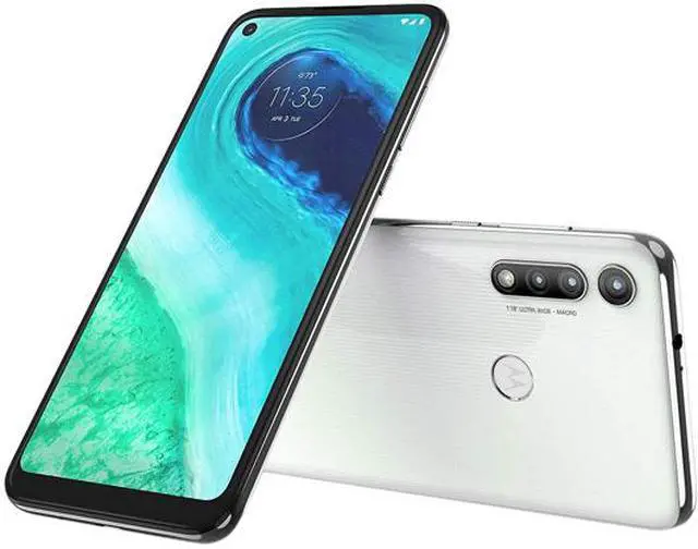 Alt view image 10 of 10 - Motorola Moto G Fast XT2045-3 4G LTE Unlocked Cell Phone 6.4" Pearl White 32GB 3GB RAM